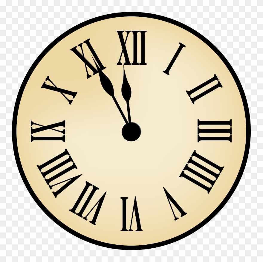 Twas The Night Before Christmas - Vector Roman Clock Dial Clipart