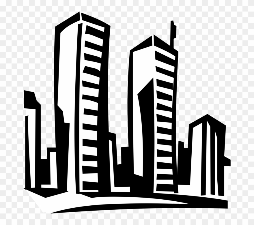 Vector Illustration Of World Trade Center Landmark - Twin Towers Clipart Free - Png Download