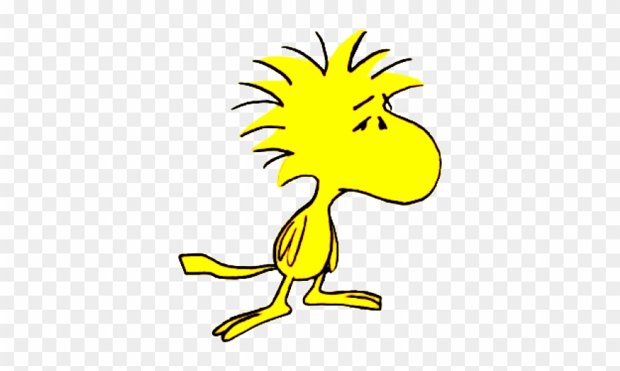Sad Clipart Snoopy - Woodstock Peanuts Triste - Png Download