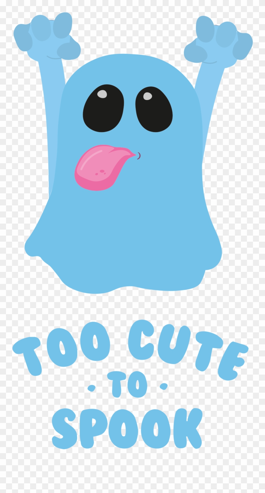 Funny And Cute Ghost Graphic For Halloween - Cartoon Clipart