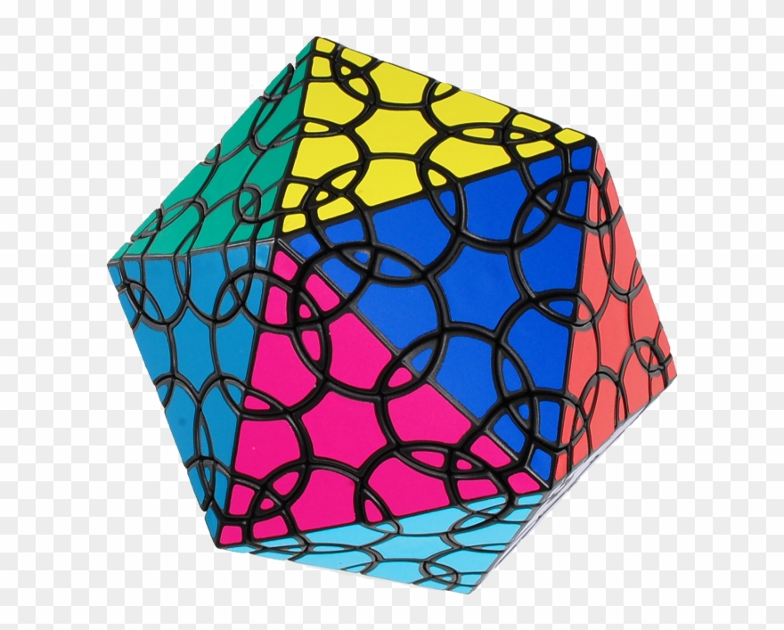 Clover Icosahedron D1 - Black Body Clipart