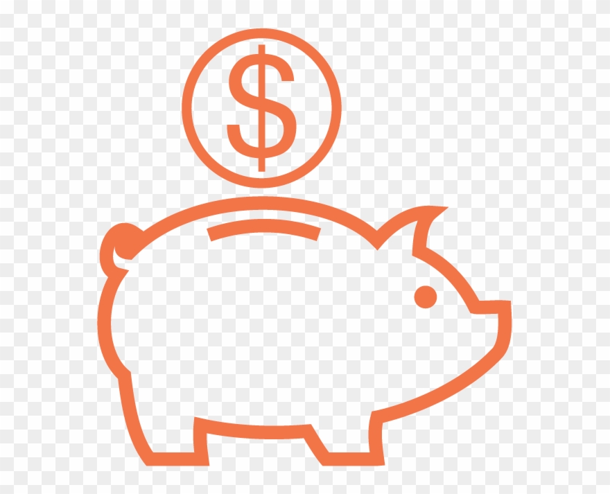 Save Time & Money - Clip Art Piggy Bank - Png Download