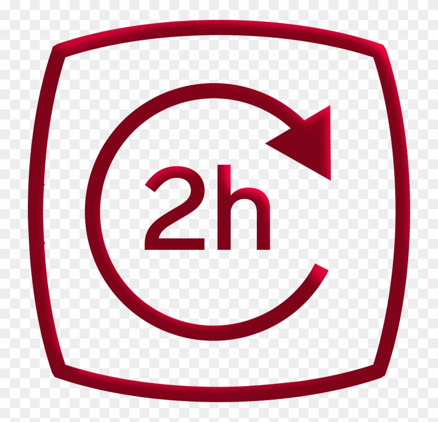 2 Hours Of Use In One Charge - Circle Clipart