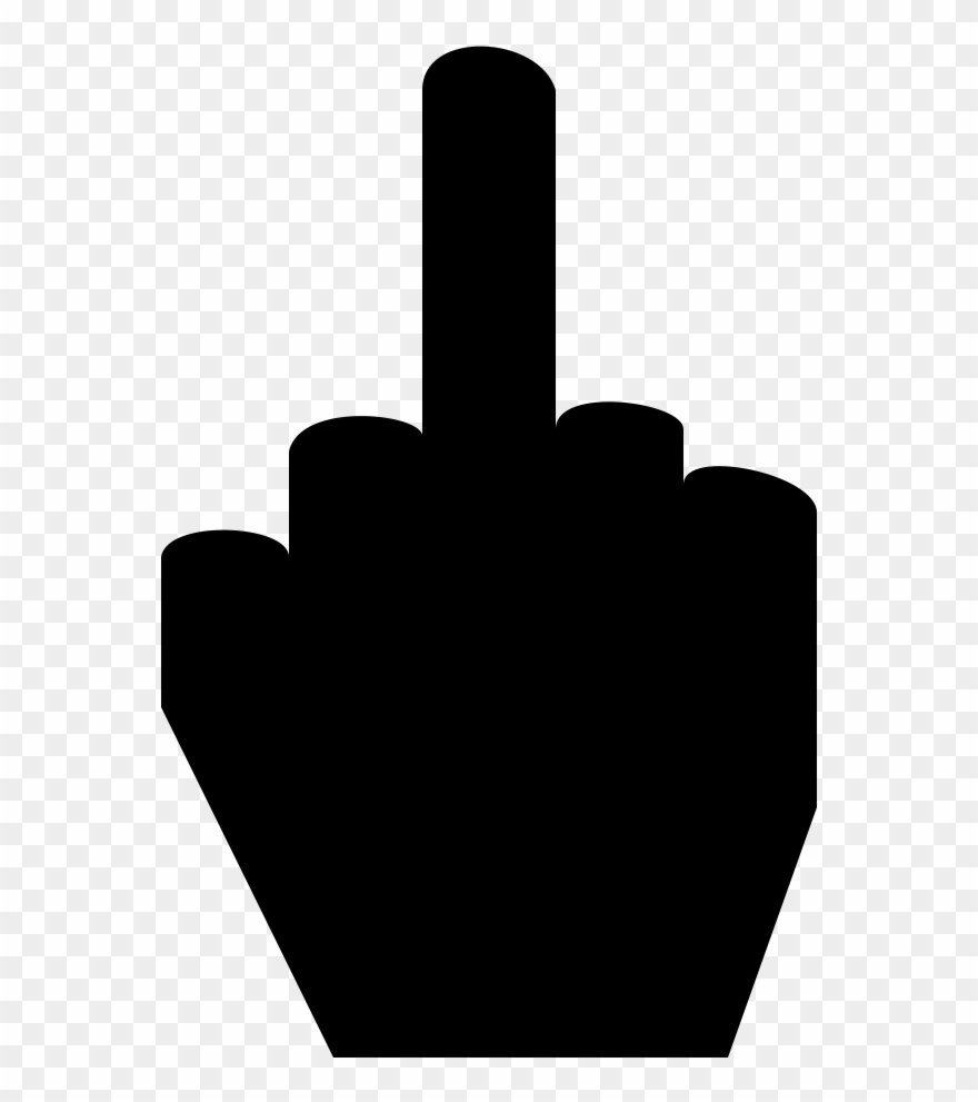 File The Gesture Svg Wikimedia Commons Filethe - Transparent Middle Finger Silhouette Clipart