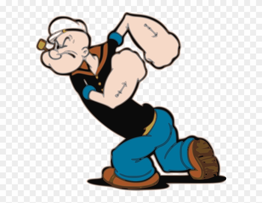 Popeye Is Strong Clipart