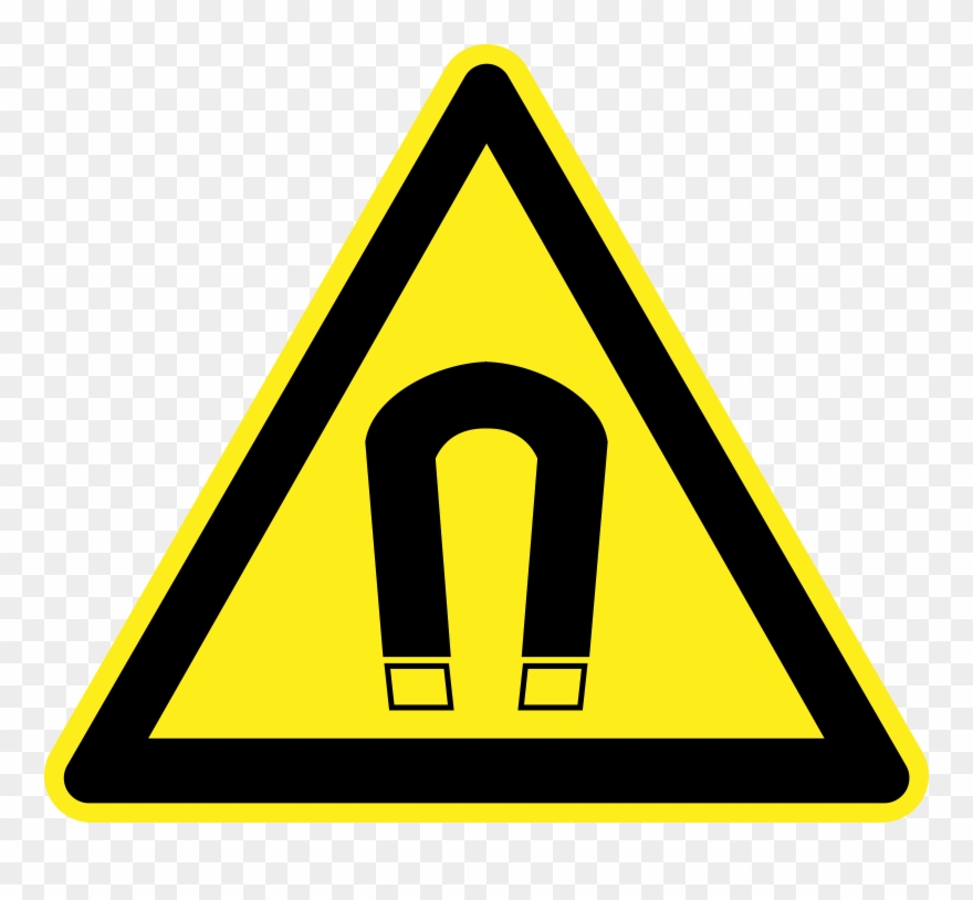 Clipart Magnets Warning Symbol Strong Man Strong Man - Fire Hazard Sign Png Transparent Png