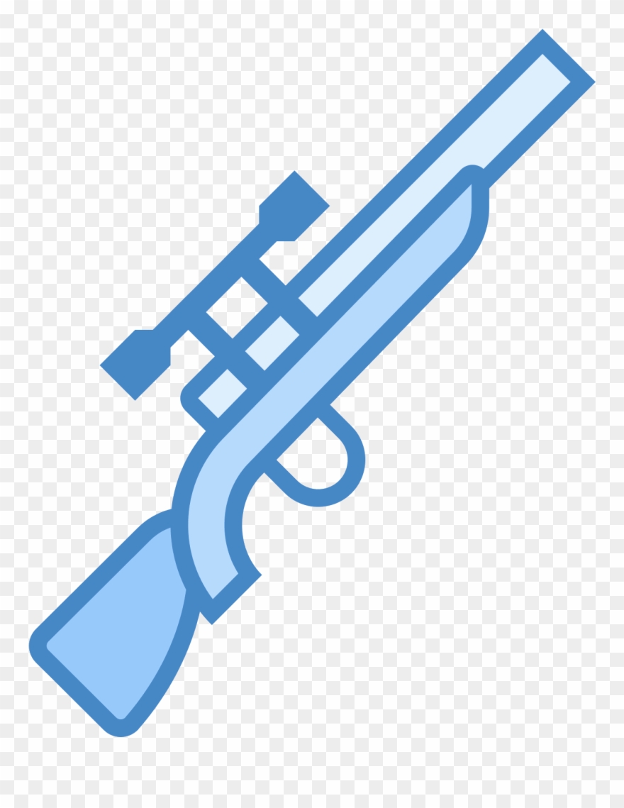 Sniper Rifle Blue Icon - Icon Clipart