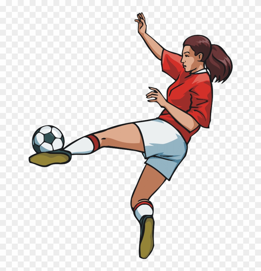 Thumb Image - Female Soccer Player Clipart - Png Download