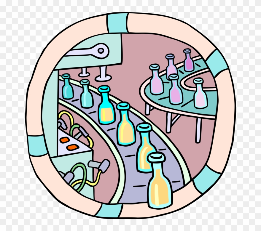 Vector Illustration Of Manufacturing Factory Assembly - Bienes De Produccion Dibujos Clipart