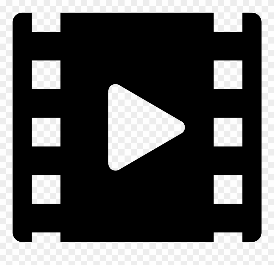 Cinema Icon Free Download - Video Icon Black And White Clipart