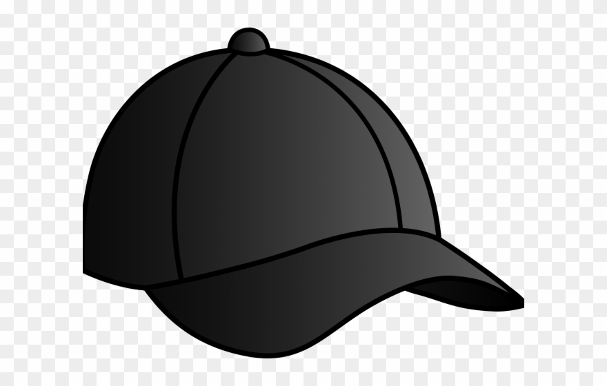 Nike Clipart Cap - Black Baseball Cap Cartoon - Png Download