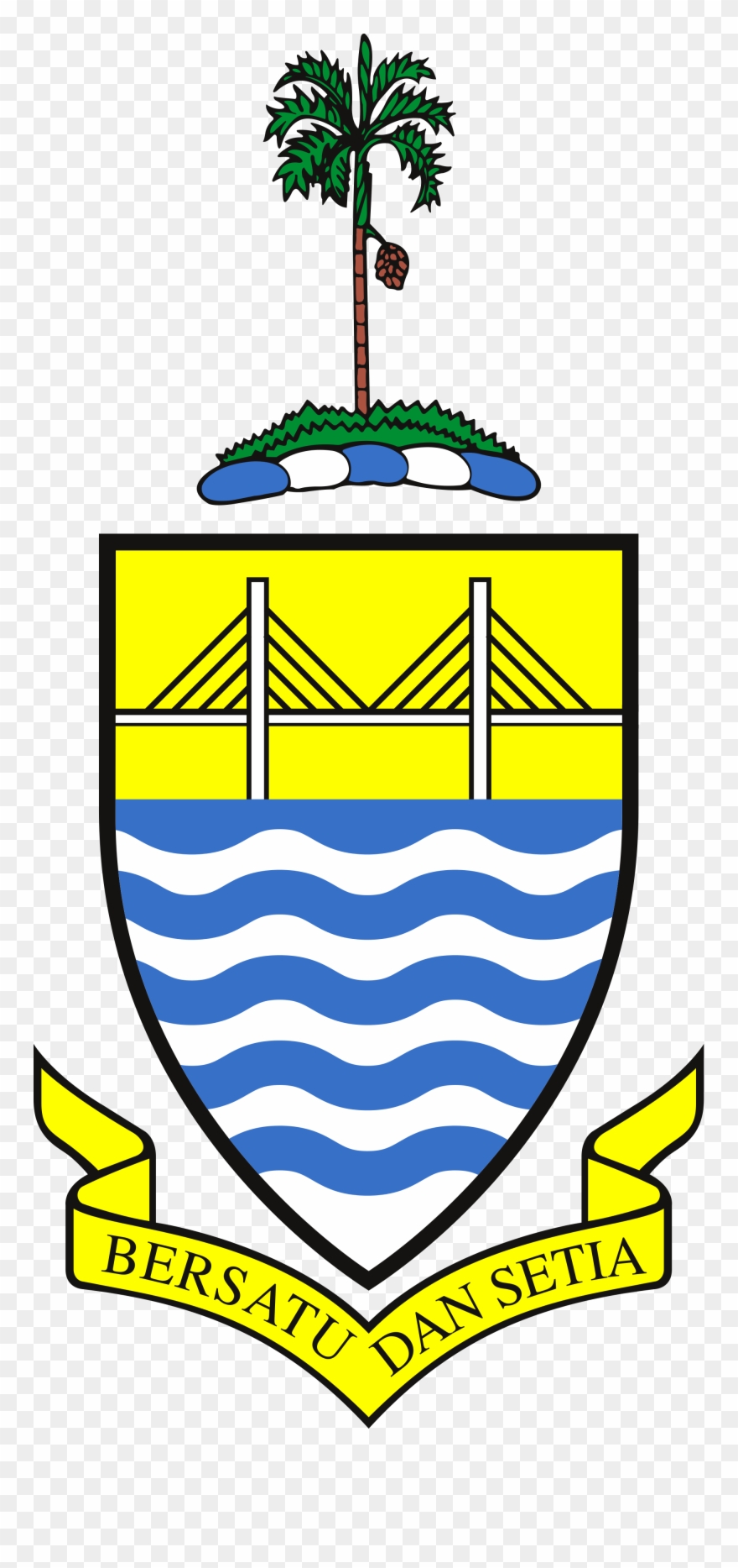 Coat Of Arms Of Penang - Jata Negeri Pulau Pinang Clipart