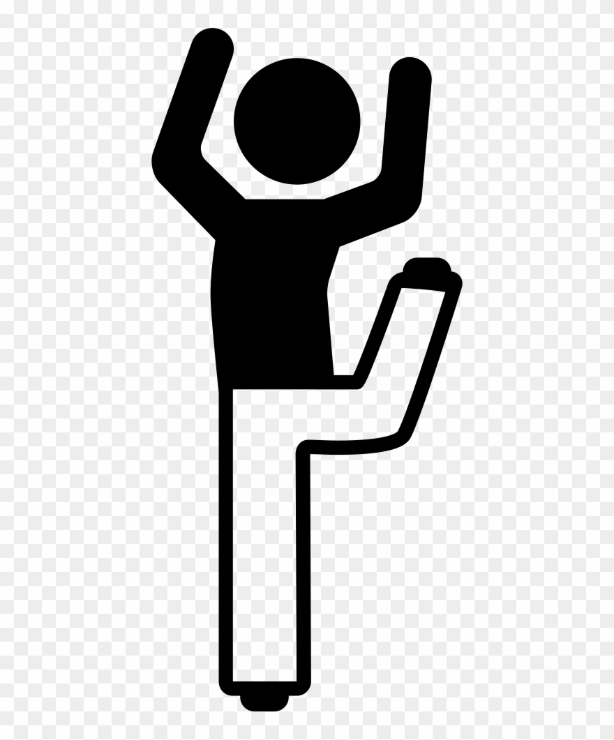 Boy With Bended Leg And Arms Up Comments - Arm Clipart