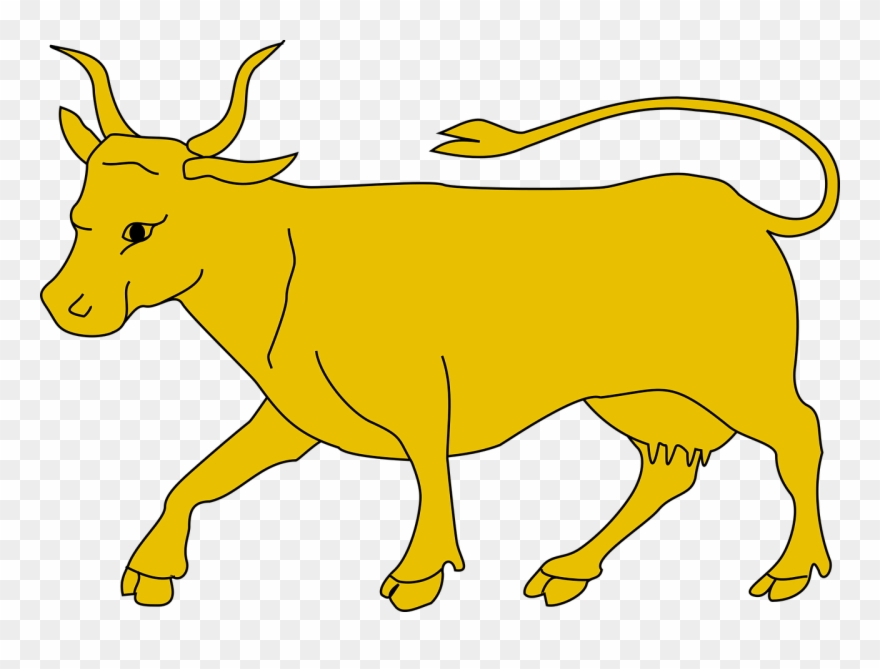 Bull - Clip Art Yellow Cow - Png Download