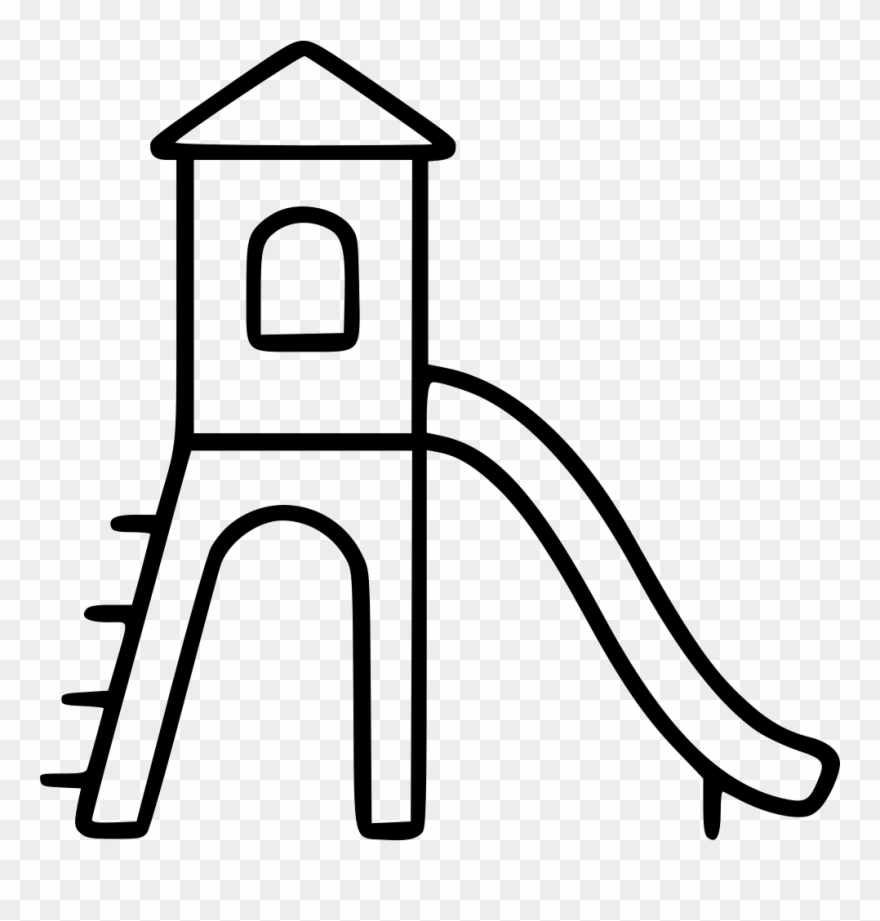 Playground Slide Playhouse Yard Child Fun Icon Free - Playhouse Icon Clipart