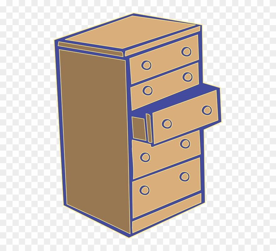 Drawer Cliparts - Lemari Clipart - Png Download