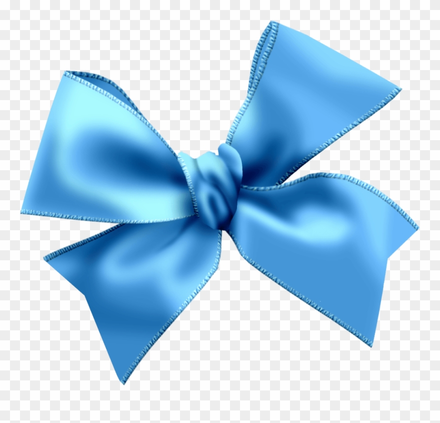 Sky Blue Bow Clipart - Blue Bow Png Transparent Png