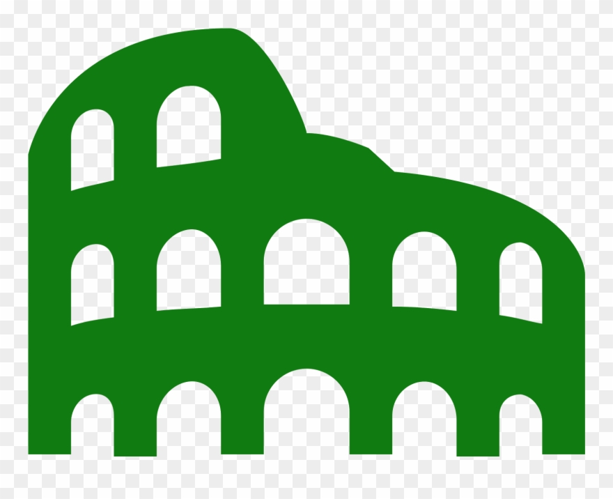 Coliseum Vector - Silhouette Colosseum Transparent Free Clipart