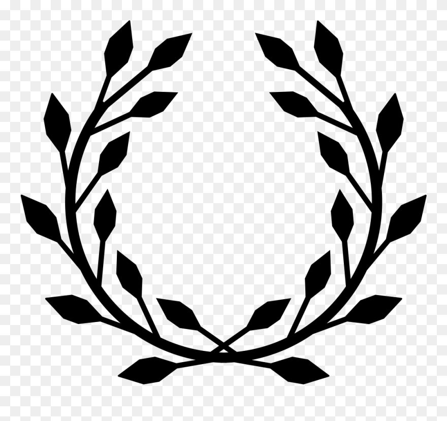 Wreath Rubber Stamp - False Wreath Plant Leaf Holidays Decorative Crown Style Clipart