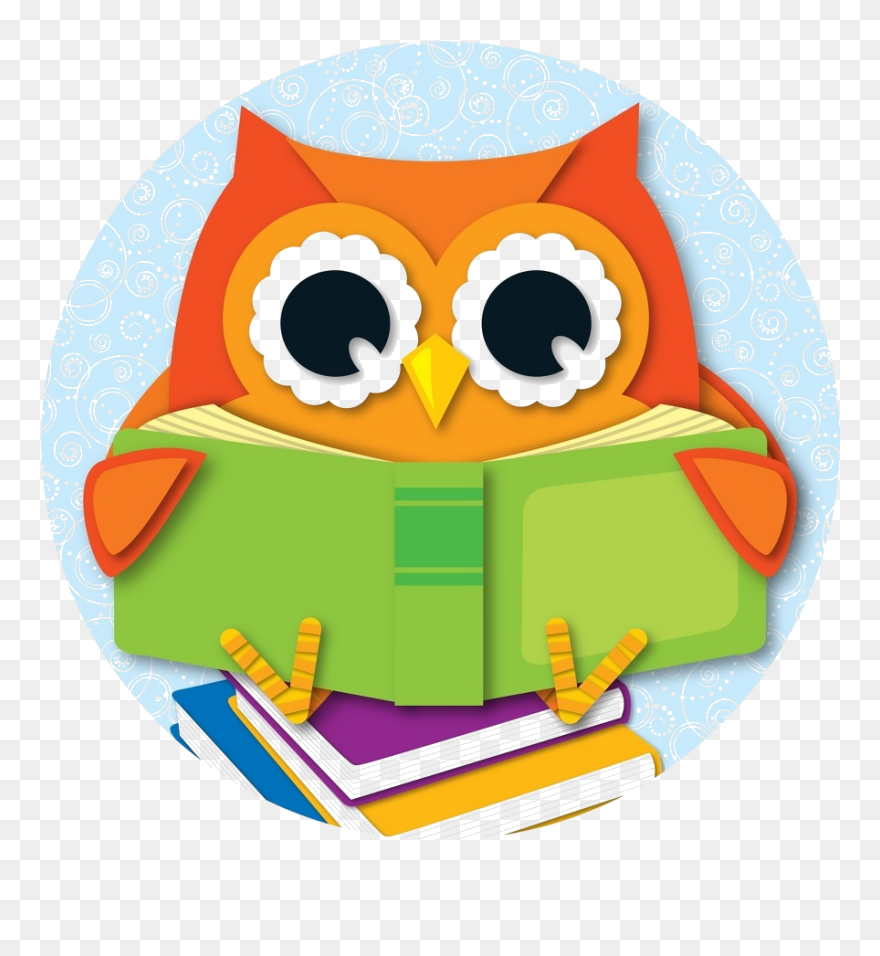 Owl With Book - Owl Reading Clipart
