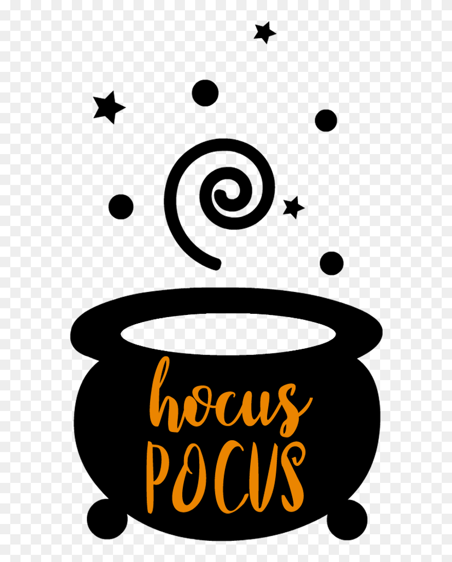 Hocus Pocus Halloween Free Svg - Hocus Pocus With Cauldron Clipart