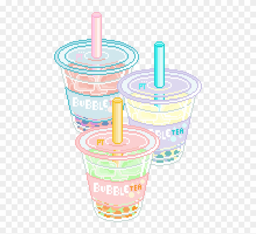 “bubble Tea Time ｡・ﾟ Oﾟ ” - Pixel Bubble Tea Gif Clipart