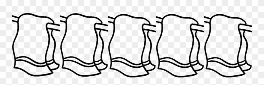 Five Towels - Towel Clipart