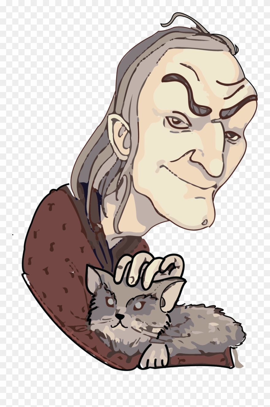 A Scrawny Cat, With Dust Coloured Fur And Yellow Lamp-like - Harry Potter Argus Filch Cartoon Clipart