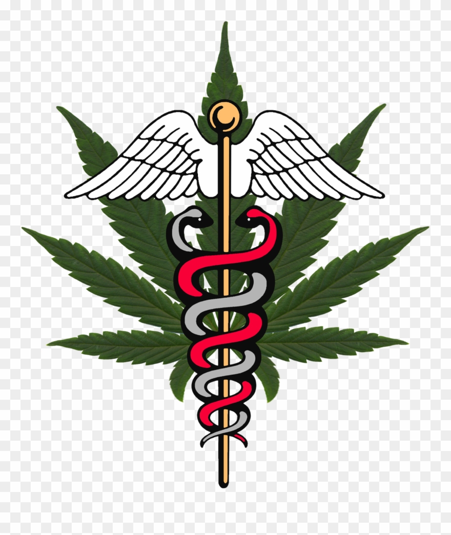 Michigan Medical Report World - Medical Marijuana Caduceus Tile Coaster Clipart