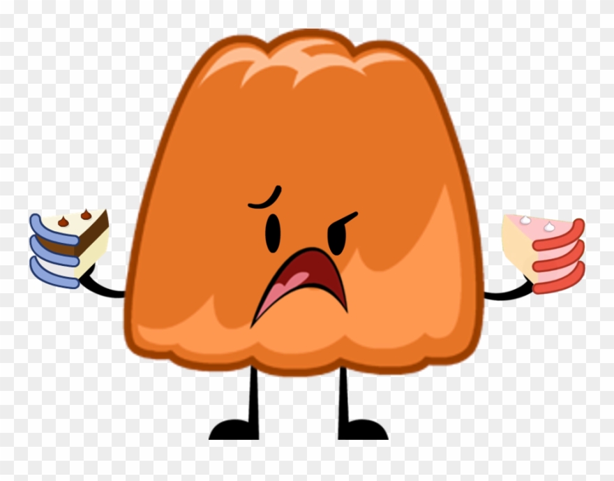 Orange Jello - Cartoon Gelatin Cubes Clipart