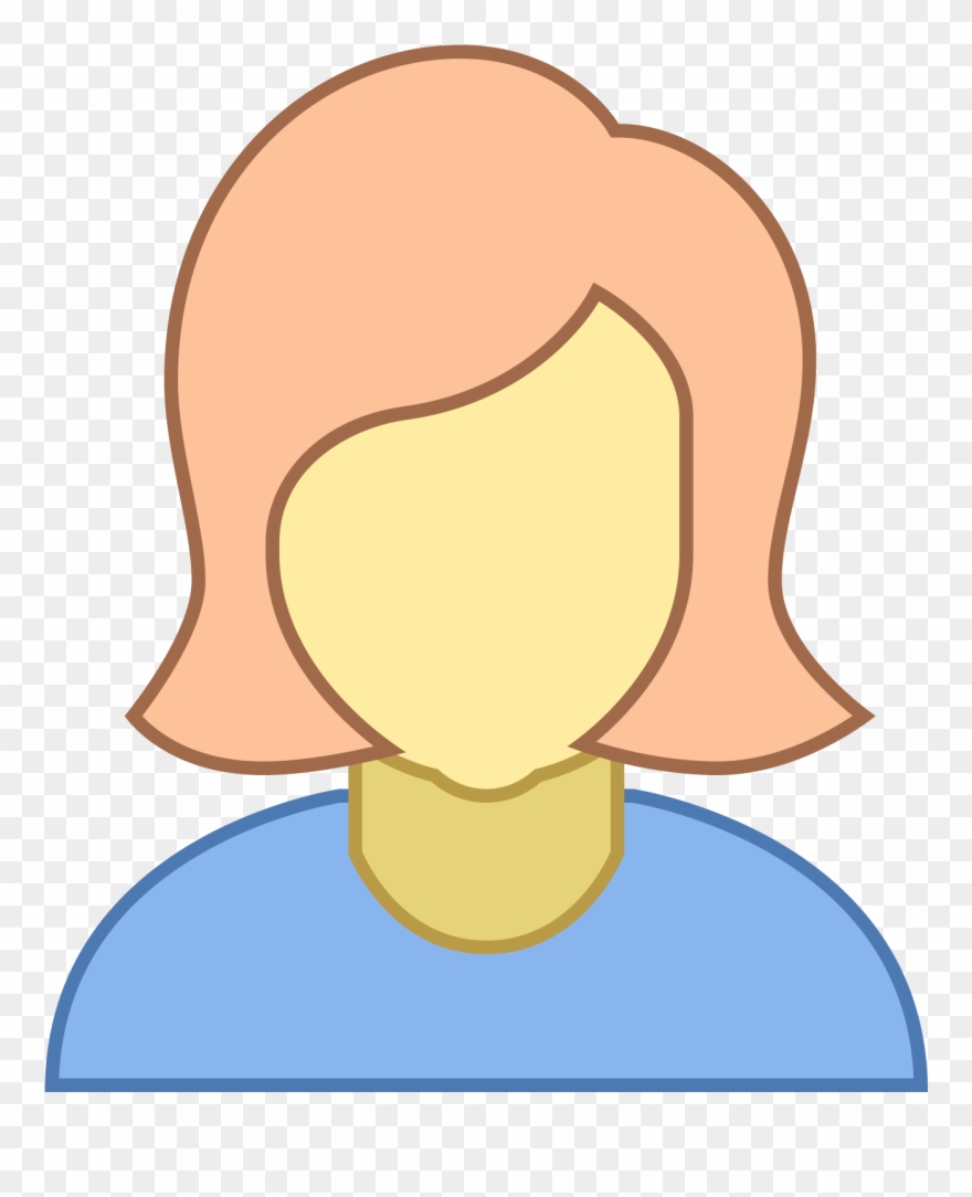 It's A Simplified Portrait Of A Head Bearing A Female - Female Portrait Icon Clipart