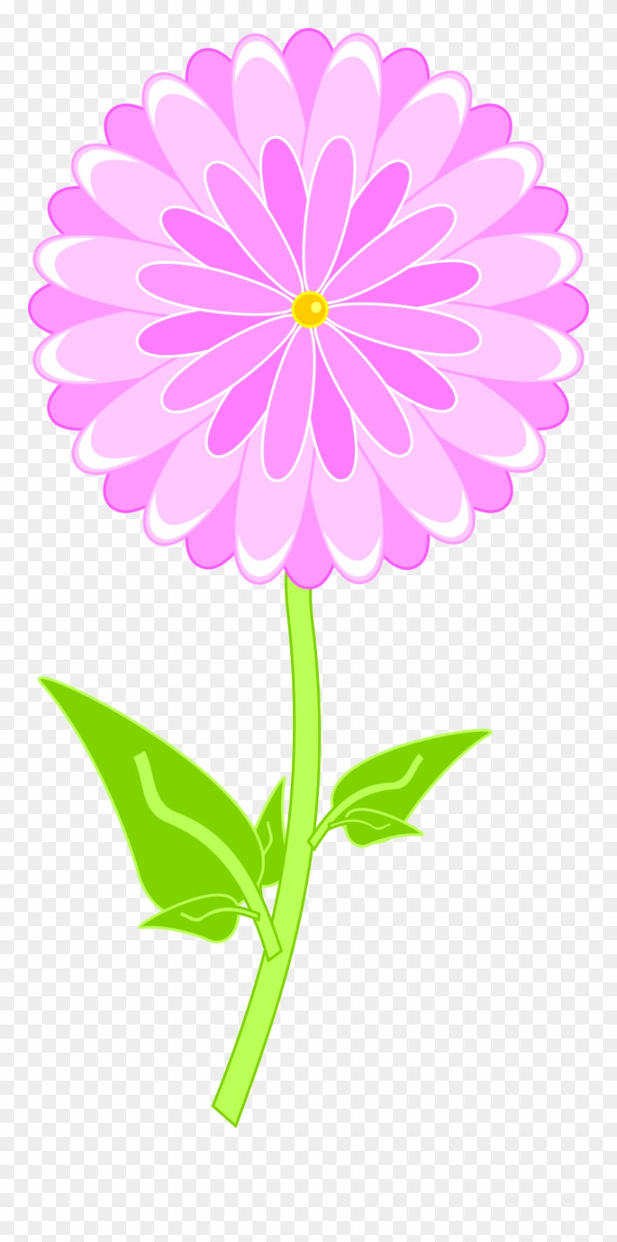 Pink Flower - Coloring Book Clipart