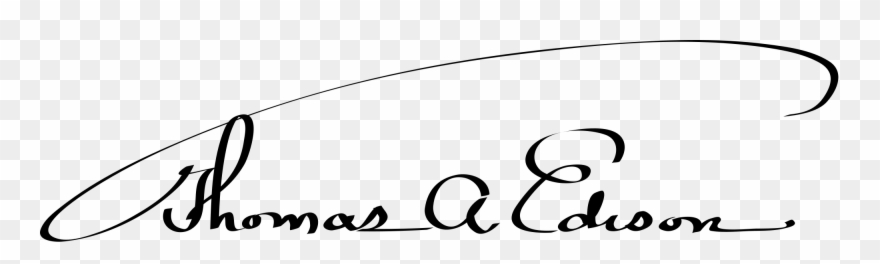 Open - Thomas Alva Edison Signature Clipart