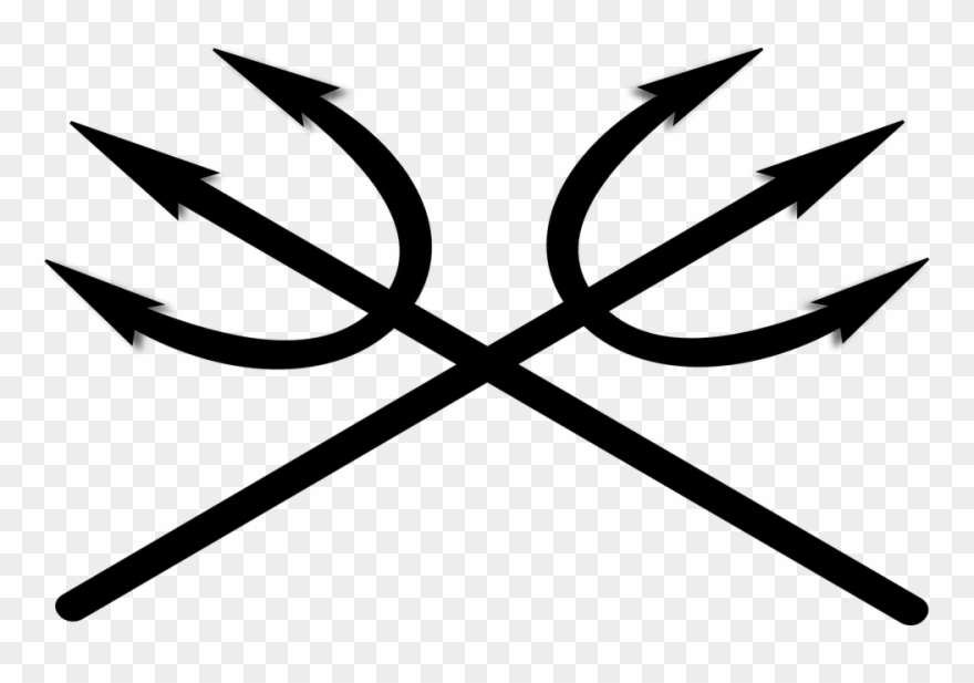 Neptune, Tridents, Crossed, Weapon, Arms, Hinduism - Crossed Tridents Clipart