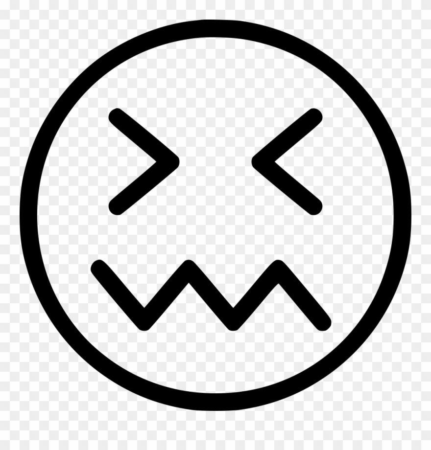 Sick Comments - Emoticons Outline Clipart