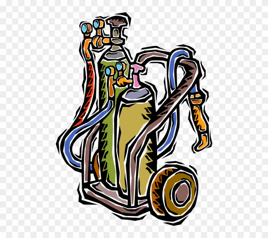 Vector Illustration Of Oxy-acetylene Welding Equipment - Clip Art - Png Download