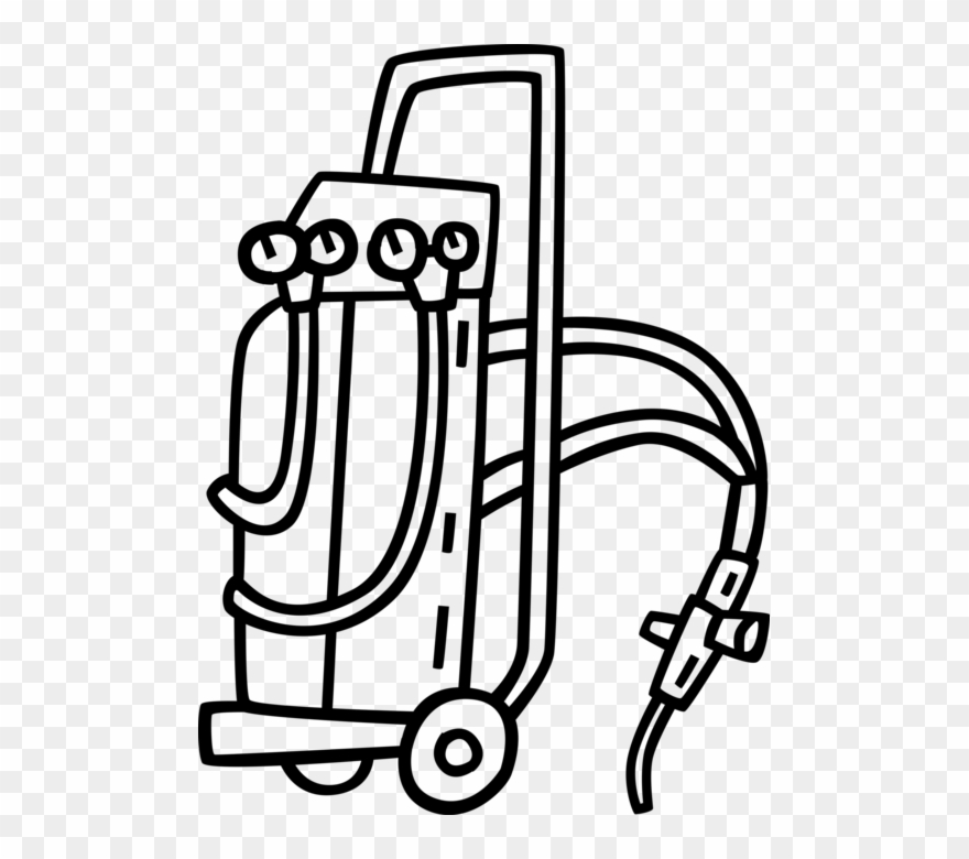Vector Illustration Of Oxy-acetylene Welding Equipment - Oxy-fuel Welding And Cutting Clipart