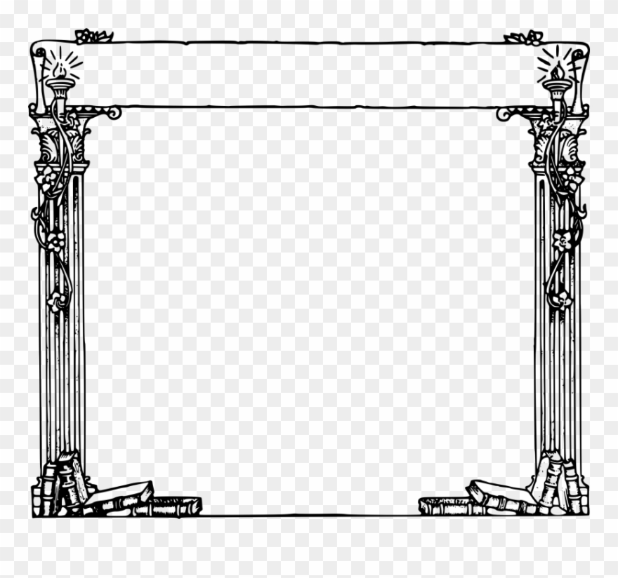 Text Box Frame Png Pic Free Images - Roman Border Clipart