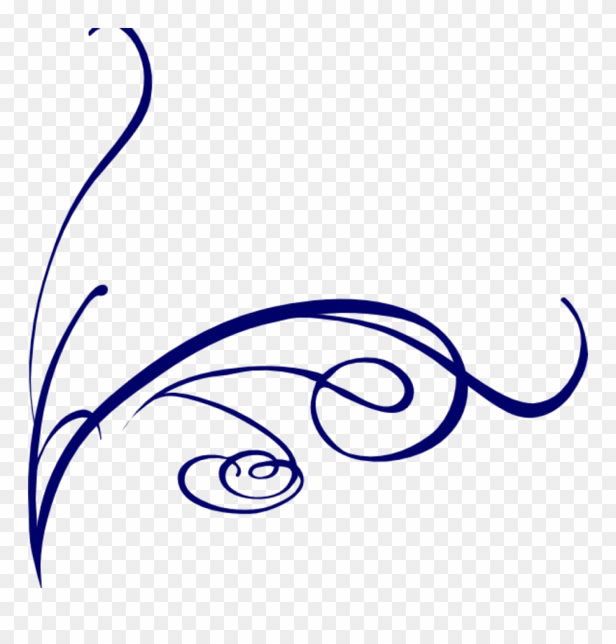 Fancy Lines Flower Hatenylo Com Decorative Line - Swirly Lines Transparent Background Clipart