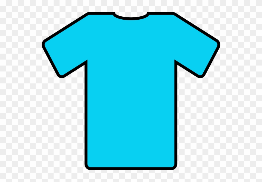 Blue T Shirt Clip Art At Clkercom Vector Online Royalty - Blue Green Plain Shirt - Png Download