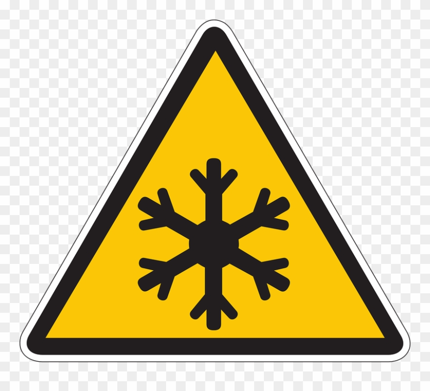 Snow Caution Sign - Radioactive Materials Png Clipart
