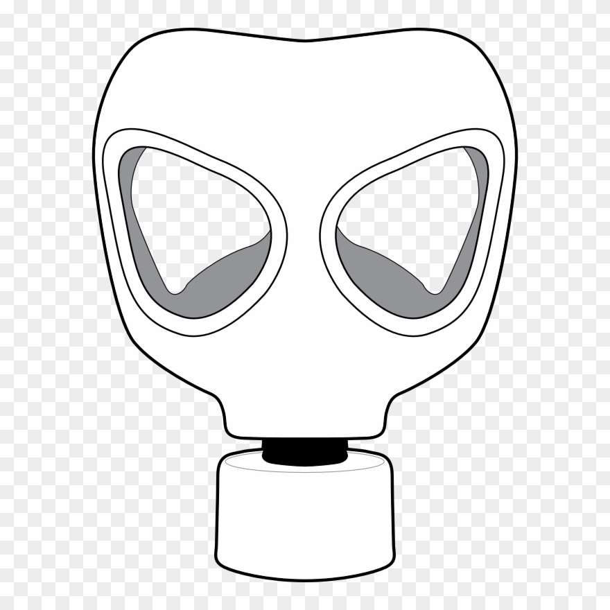 Gas Mask Clipart Toxic - Gas Mask Easy Drawing - Png Download