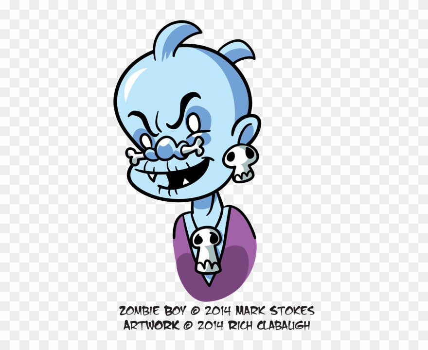 1030 Zombieboy Monster Faces - Cartoon Clipart