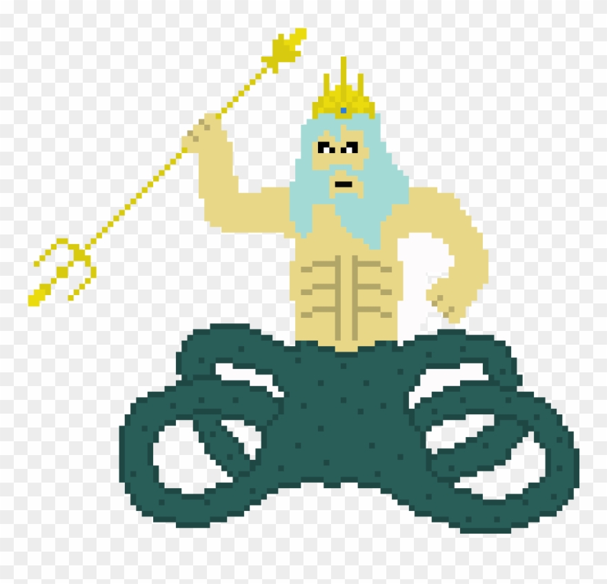 Poseidon - Poseidon Pixel Art Clipart