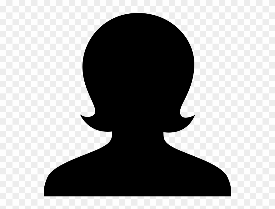 User Rubber Stamp - Female Silhouette Clipart