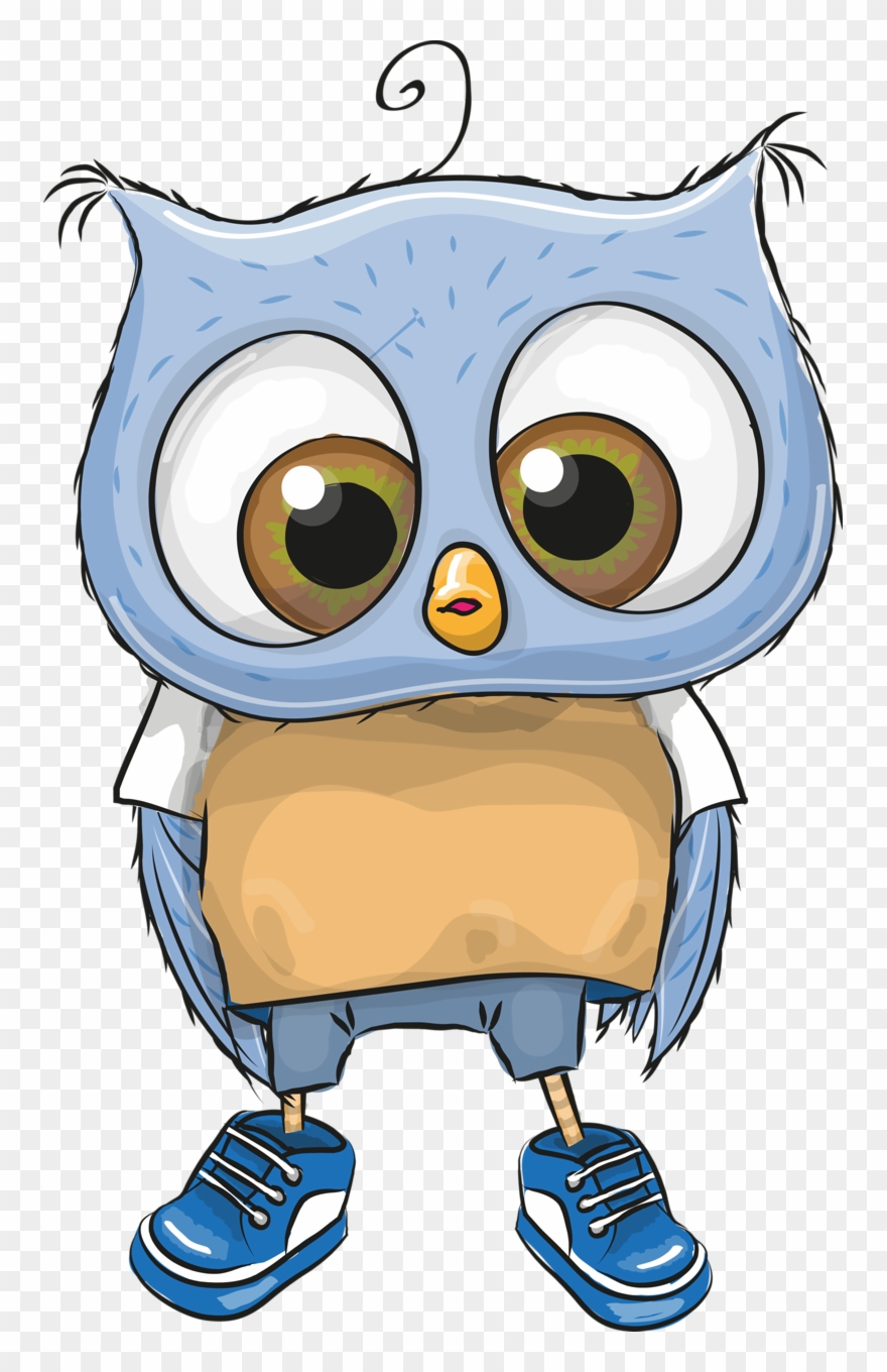 Clipart Friends Companion - Cute Cartoon Tribal Girl And Owl - Png Download