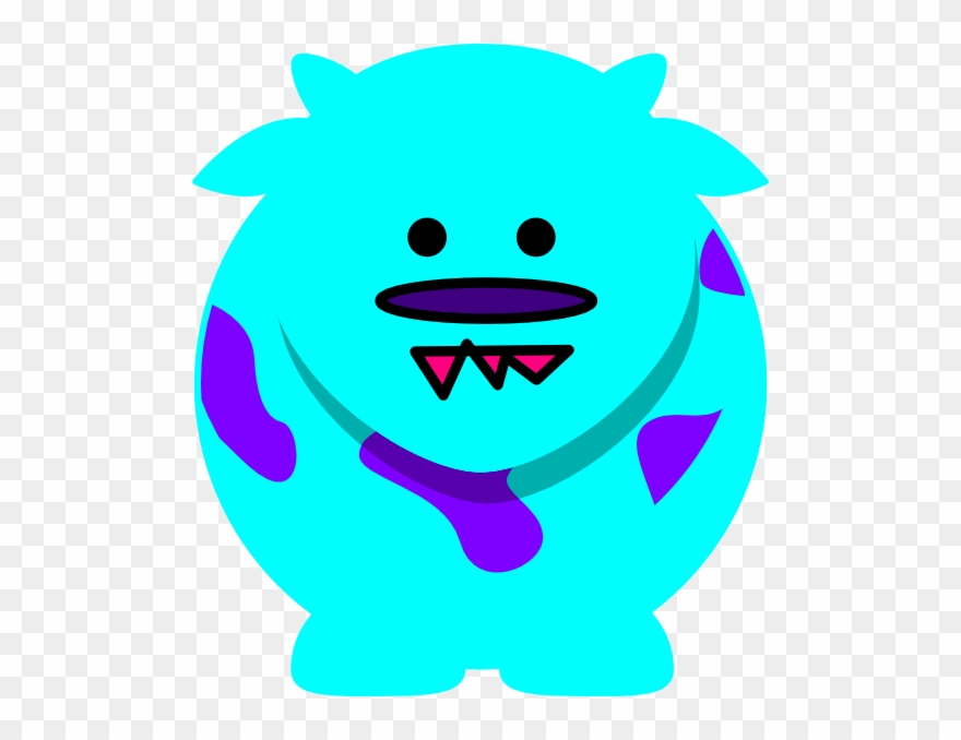 Blue Monster Svg Clip Arts 528 X 598 Px - Png Download