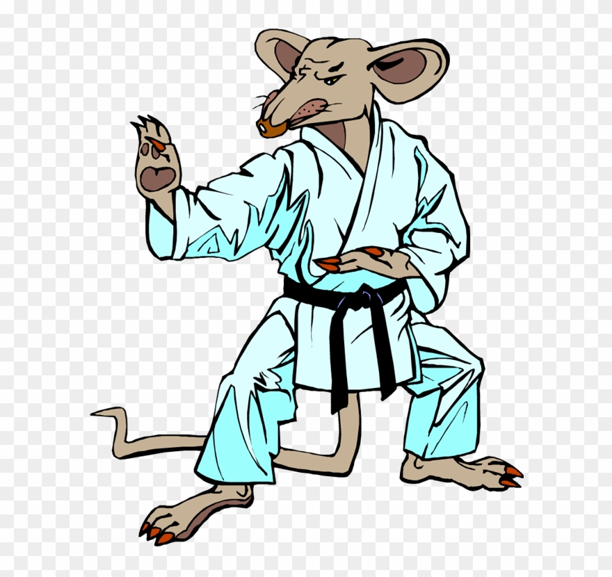 20769562 - Karate Ratte Clipart