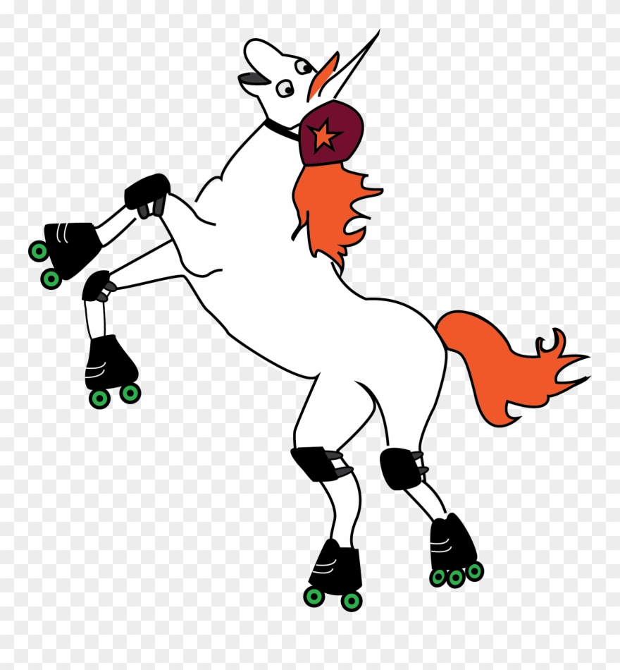 Party At The Back Door With Bhrd Next Saturday - Unicorn Roller Skating Birthday Clipart