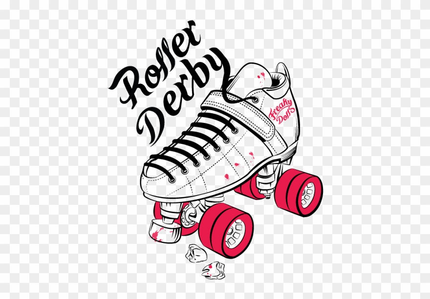 Roller Derby Team - Roller Derby Skate Illustration Clipart